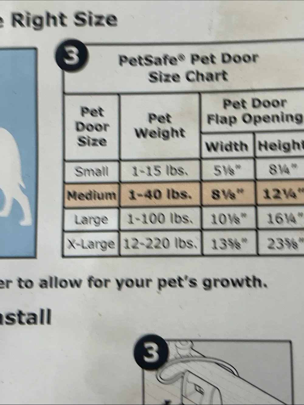 PetSafe Plastic Pet Door in White with Clear Flap - Medium; product new but box